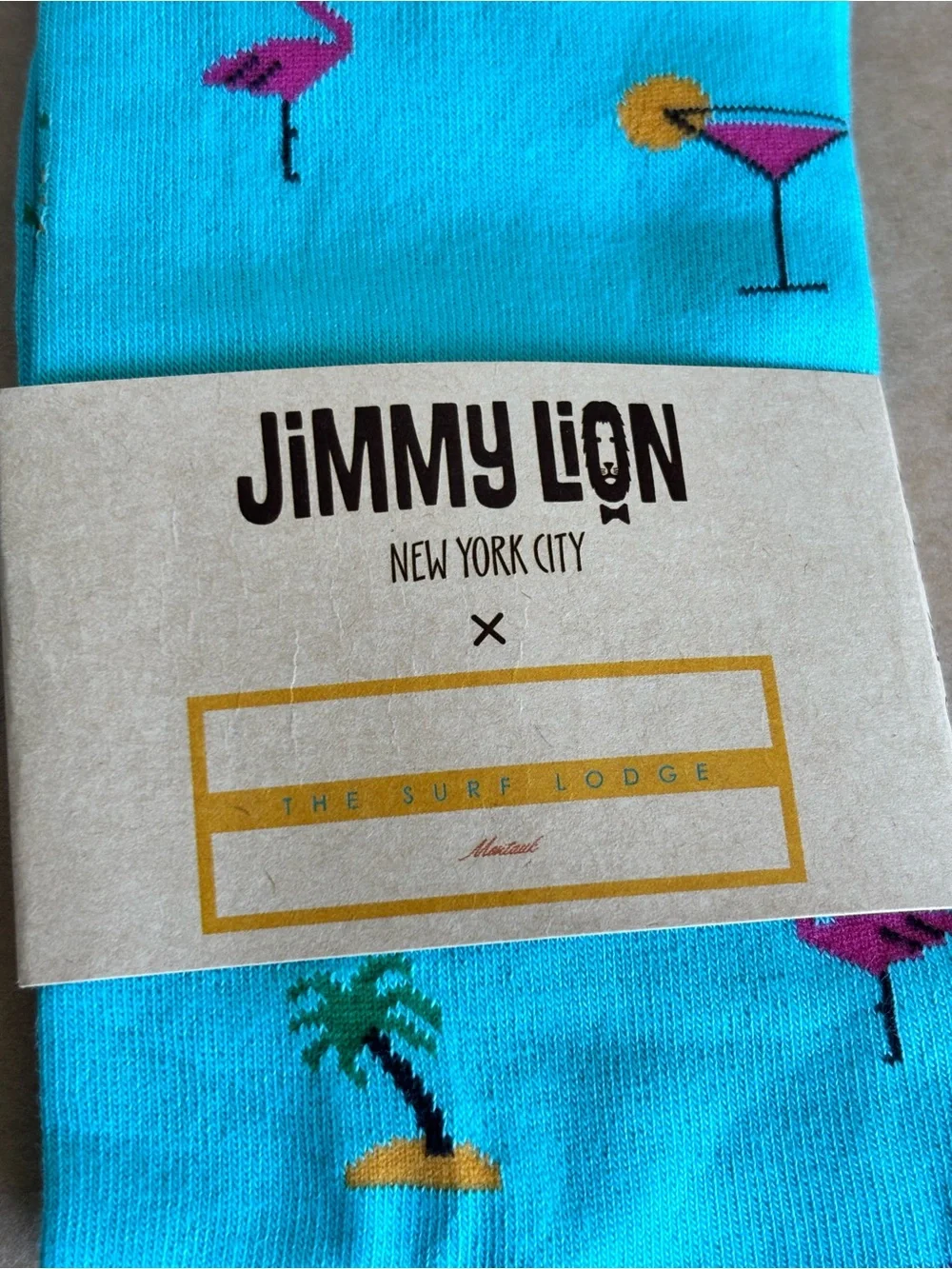 Jimmy Lion x The Surf Lodge Montauk Mid-Calf Socks NWT